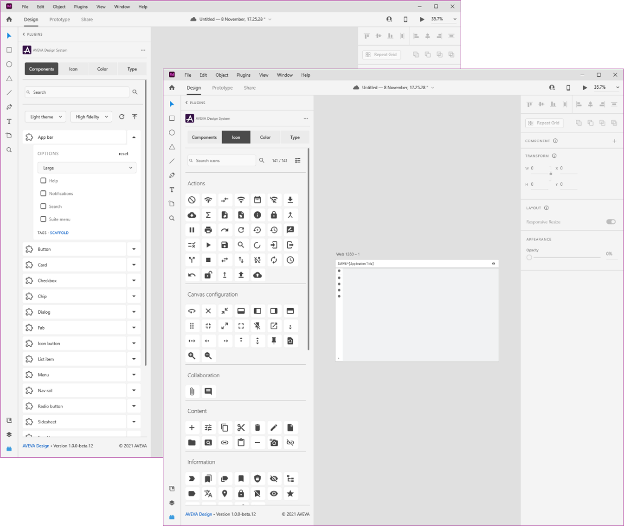 AVEVA Design System Adobe XD plugin